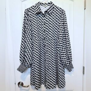 JODIFL Geometric Chain Print Dress NEW S